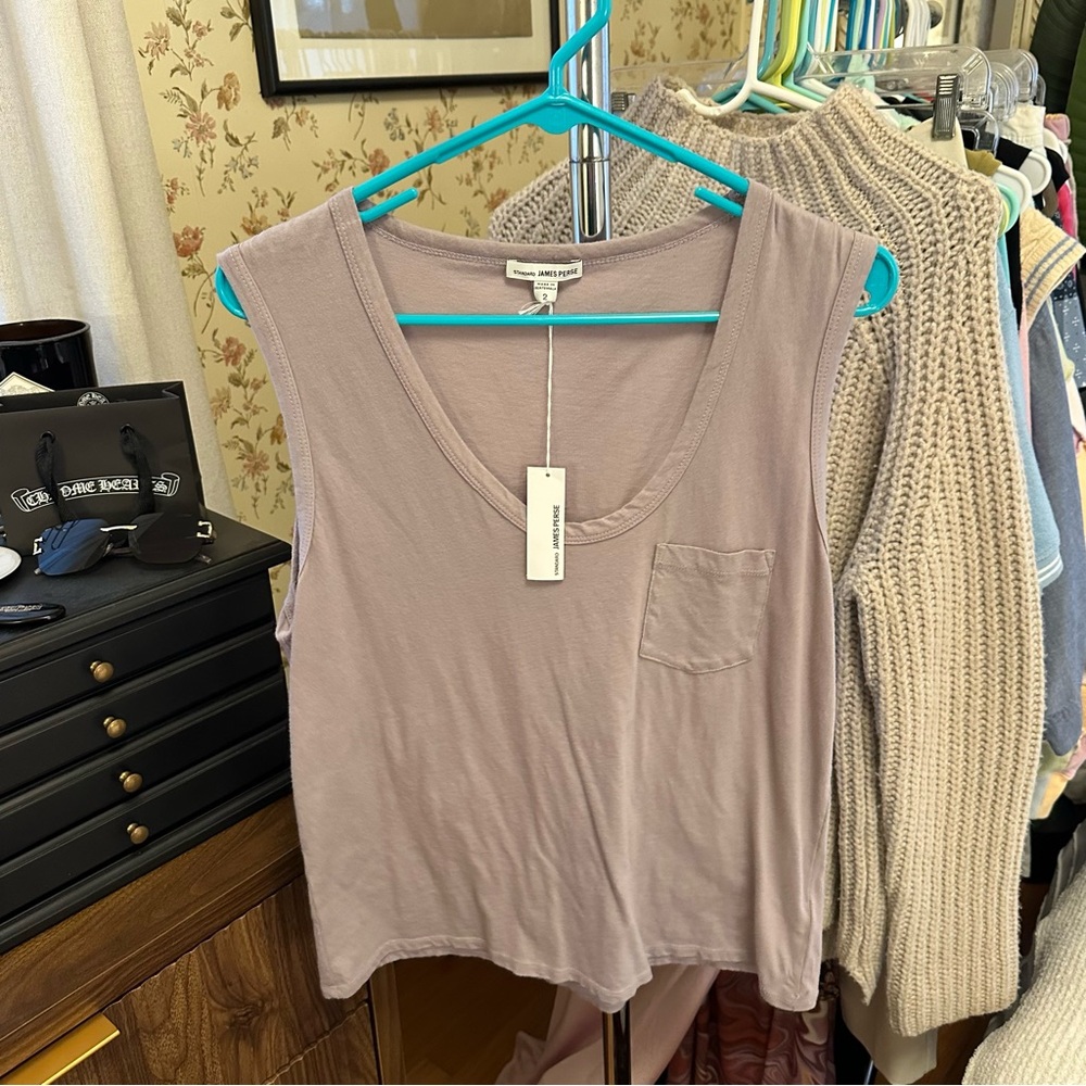NWT James Perse V Neck tank sz 2